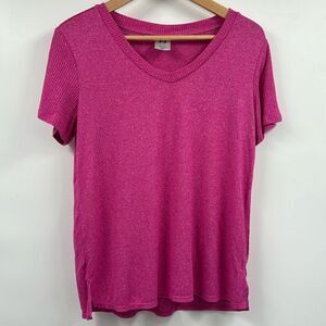 Natori Pink V Neck Sweater Medium
